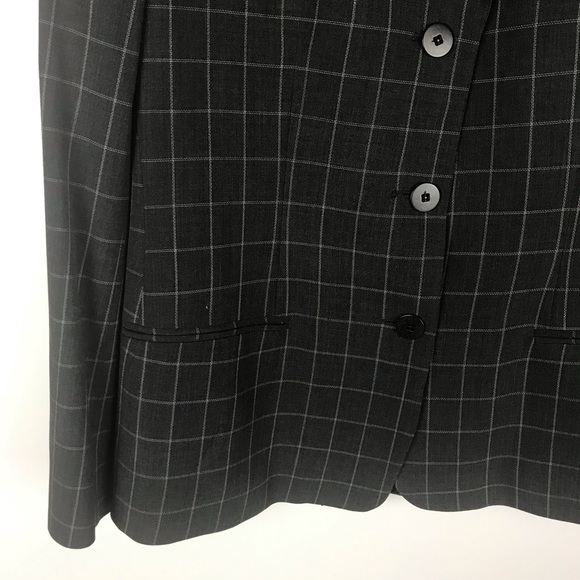 Giorgio Armani Le Collezioni Gray Windowpane Blazer Jacket Vintage - Picture 8 of 8